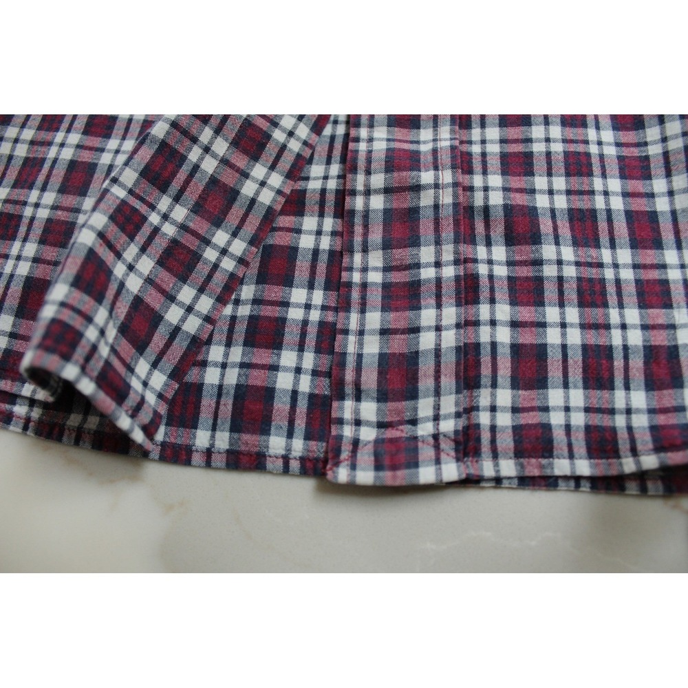 Ralph Lauren Blake Button Down Men XXL Burgundy Plaid Cotton Long Sleeve Shirt - Picture 10 of 10
